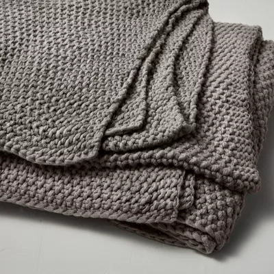 Chunky Knit Bed Blanket - King - Image 4