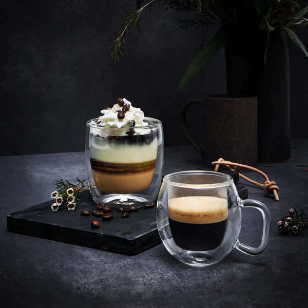 Coffee Double Wall Glasses Thermic Set of 2 - Image 2