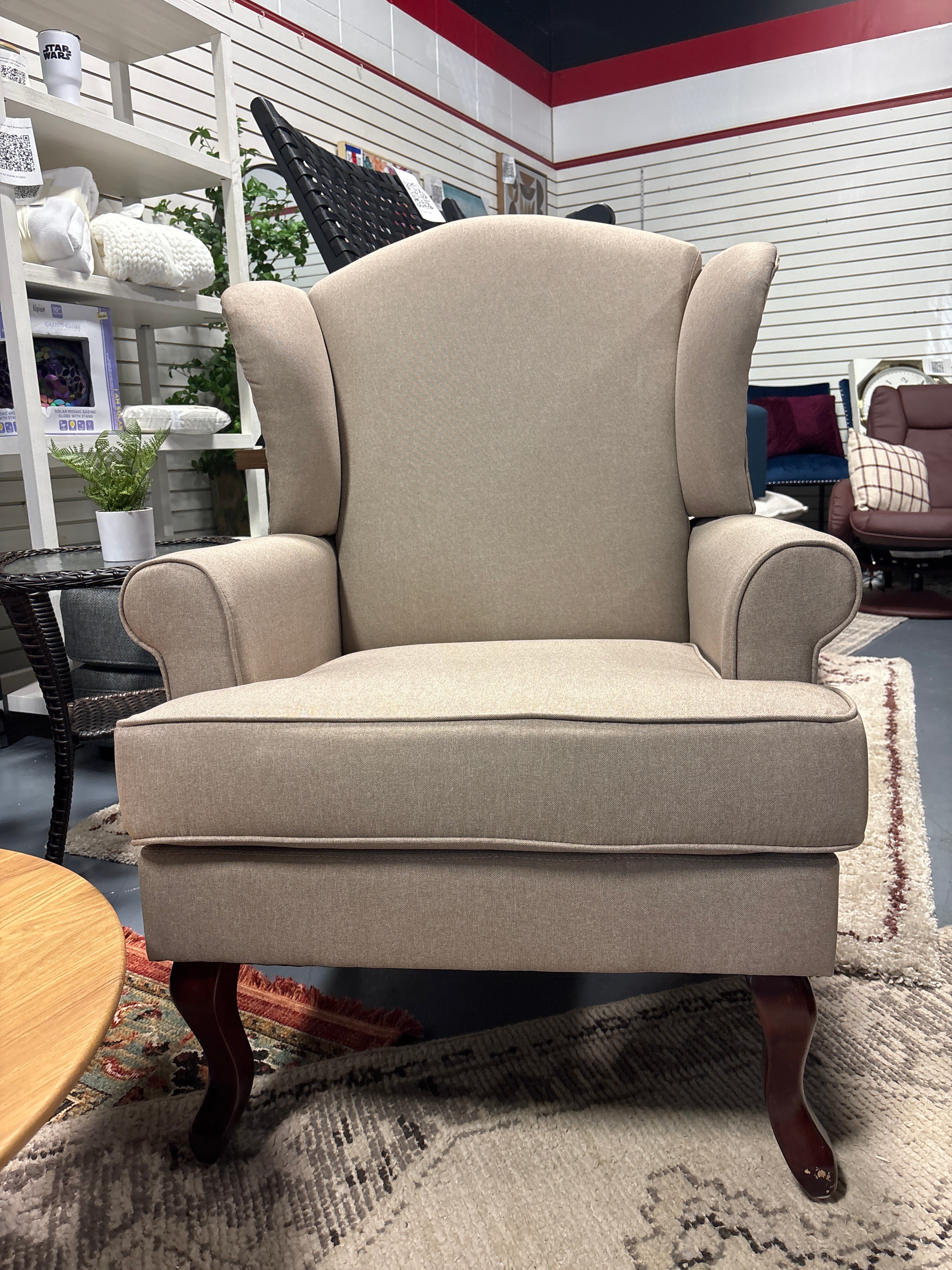 Comfort Pointe Erin Wing Back Accent Chair - Beige SHOWROOM ITEM - Image 3