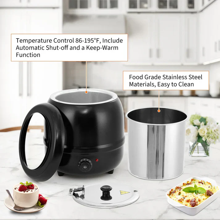 Commercial Soup Kettle With Anti-Scald Handle & Stainless Steel - Image 4