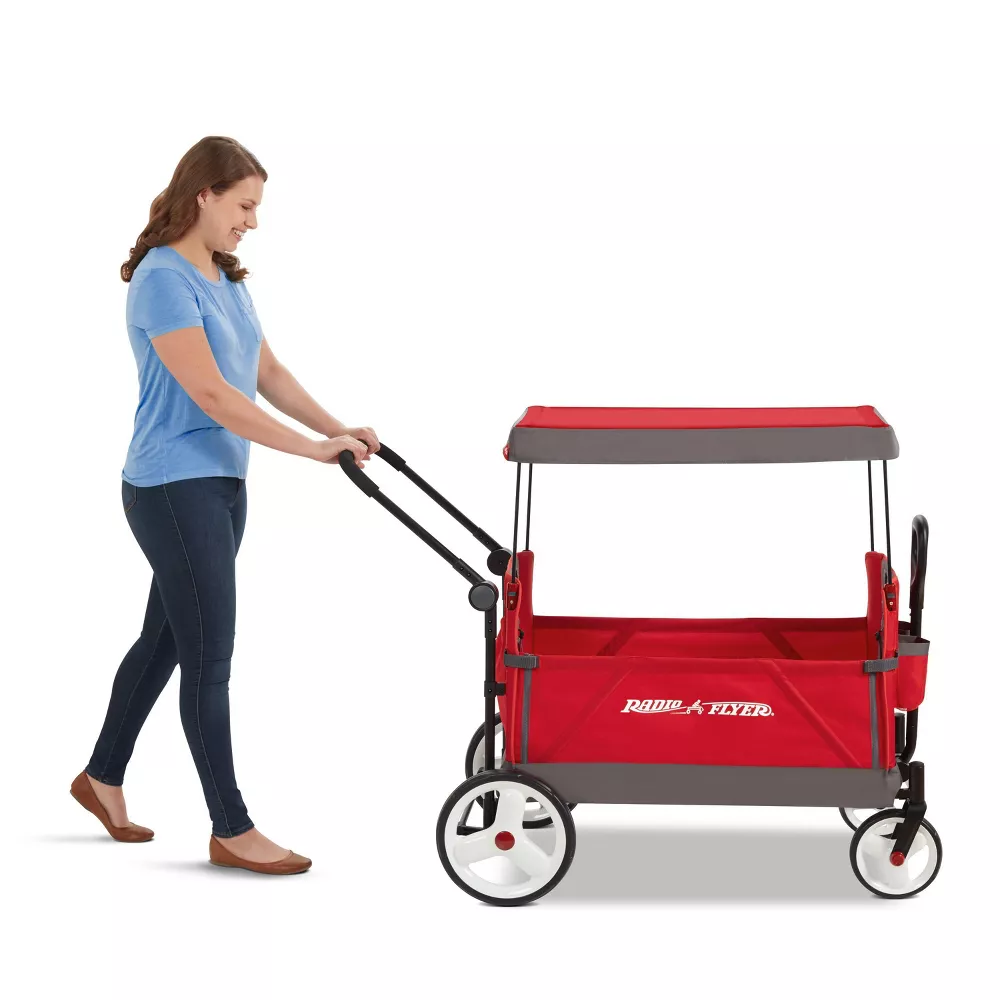 Convertible Kid & Cargo Stroller Wagon with Canopy - Image 2