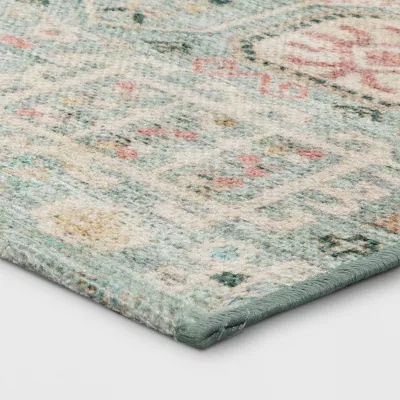 2'3"x3'9" Washable Persian Style Accent Rug Green - Image 4