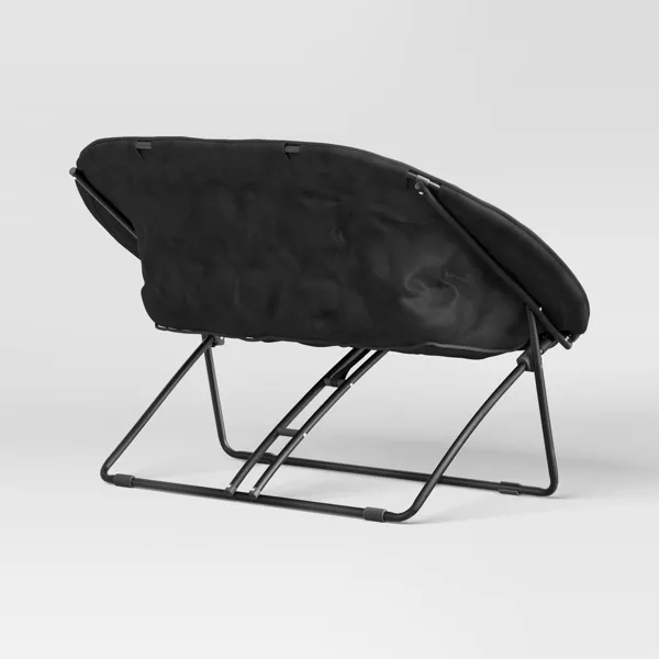 Double Dish Dorm Loveseat Sofa Chair Black - Image 3