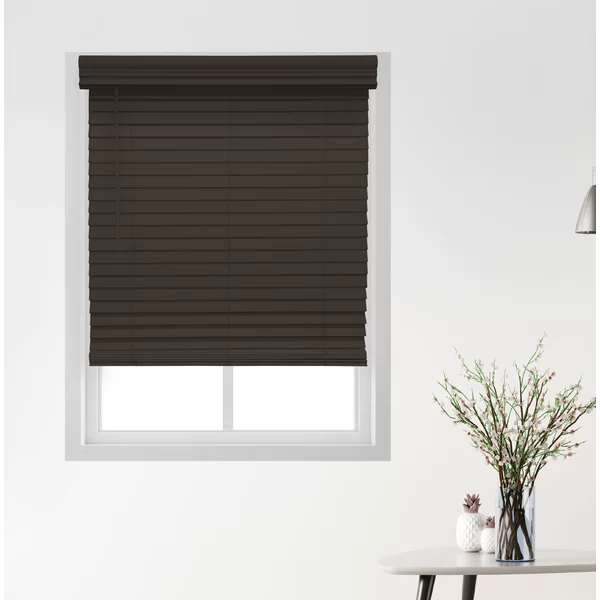 Room Darkening Cordless Faux Wood Blind