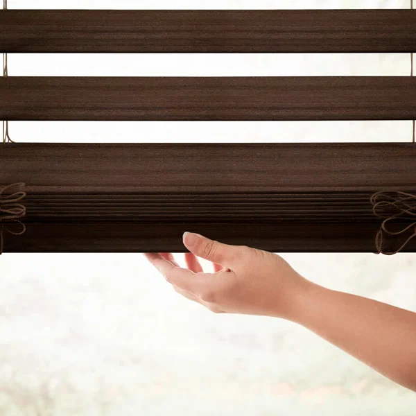 Room Darkening Cordless Faux Wood Blind - Image 4