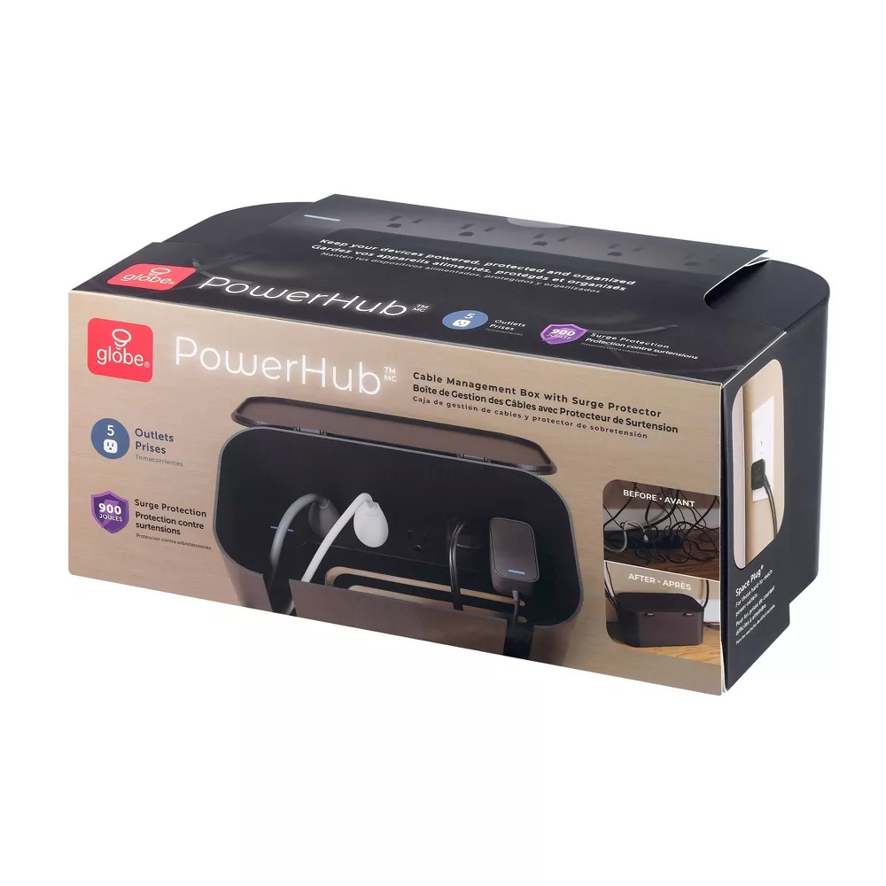Cord Management Box Black: Cable Organizer & Cord Hider - Image 2