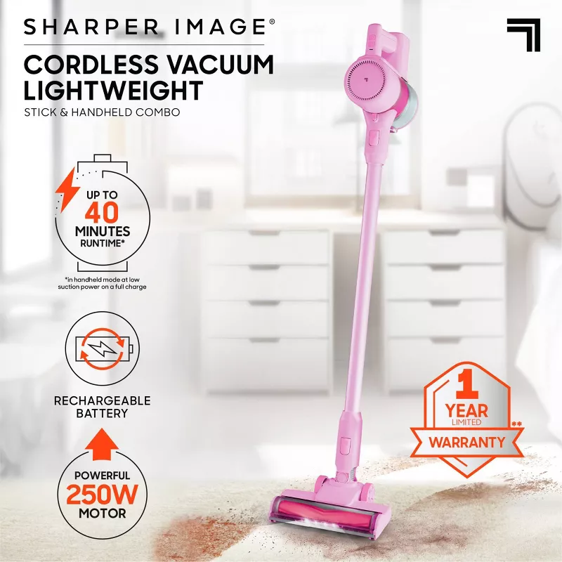 Cordless Vacuum Lightweight Stick and Handheld Combo Pink - Image 4