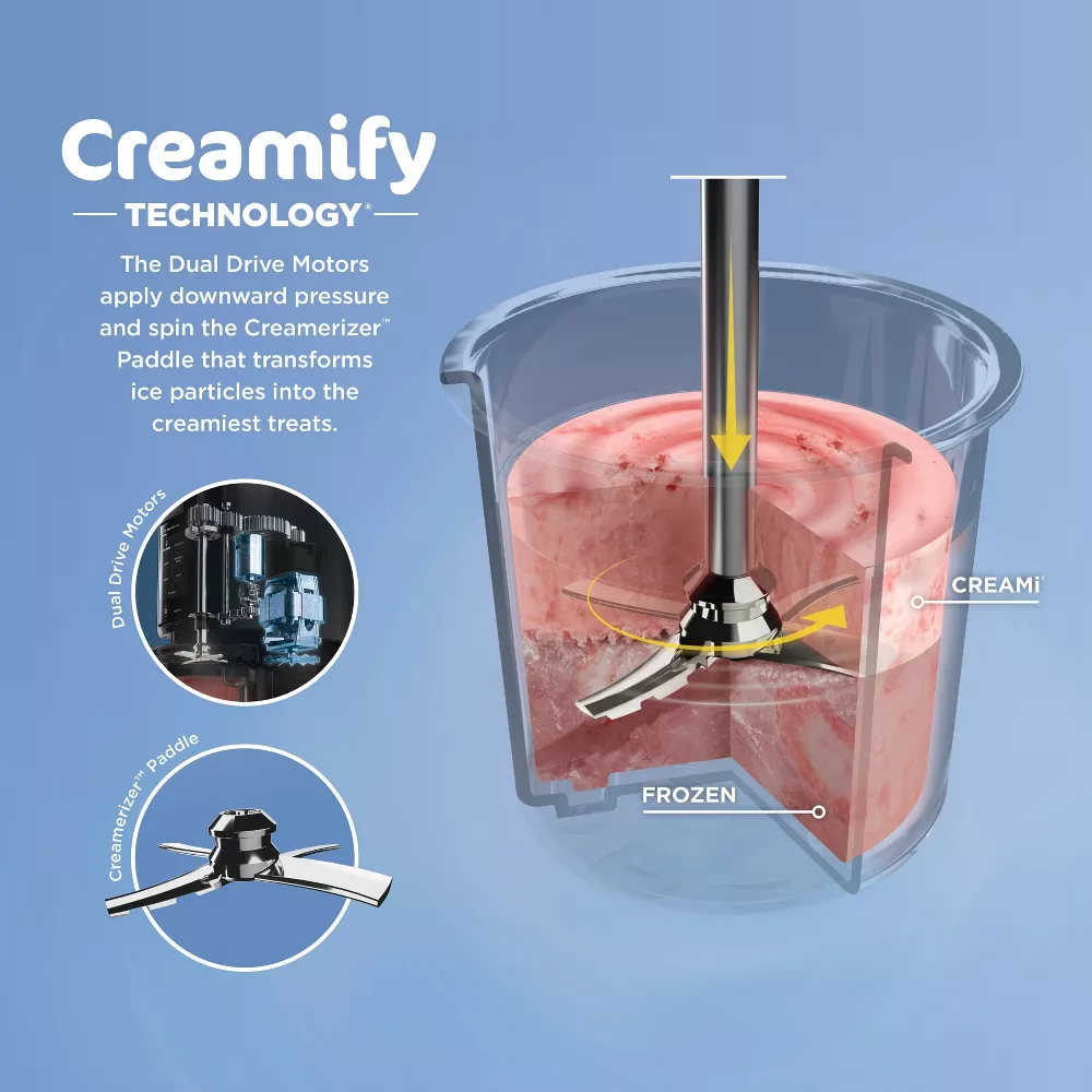 CREAMi Stainless Steel ICE CREAM MAKER ONLY, - Image 3