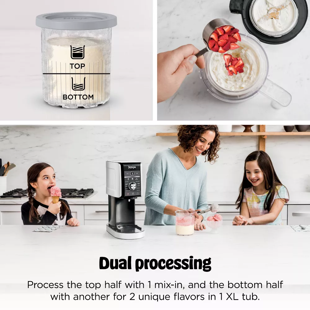 Ninja CREAMi XL Deluxe 11-in-1 Ice Cream and Frozen Treat Maker Silver - Image 3