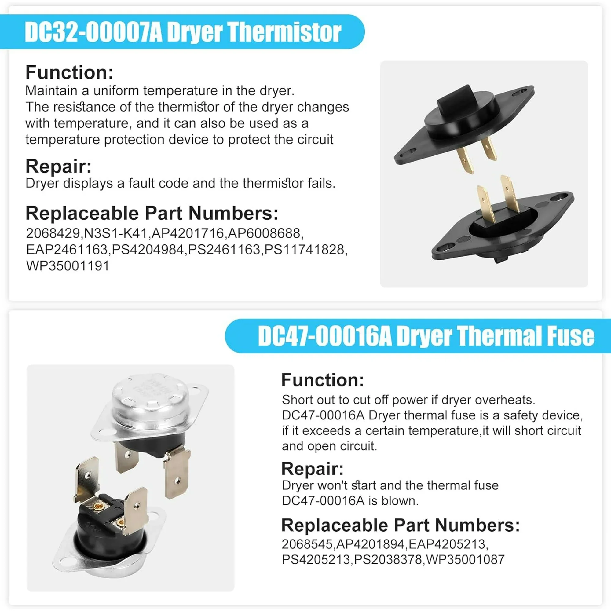 DC97-14486A Dryer Heating Element Upgrade DC96-00887A - Image 3