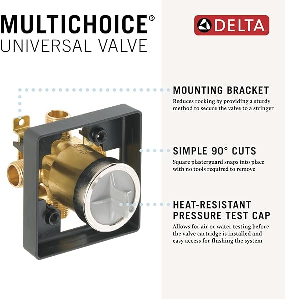 MultiChoice Universal Shower Valve Body for Shower Faucet Trim Kits - Image 4