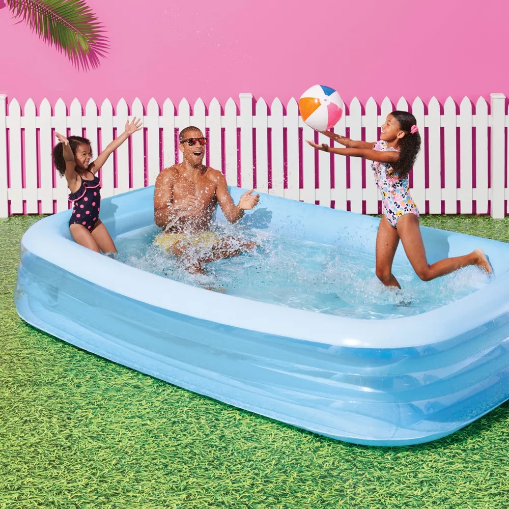 Deluxe Rectangular Family Pool Blue - Inflatable PVC Kit - Image 3