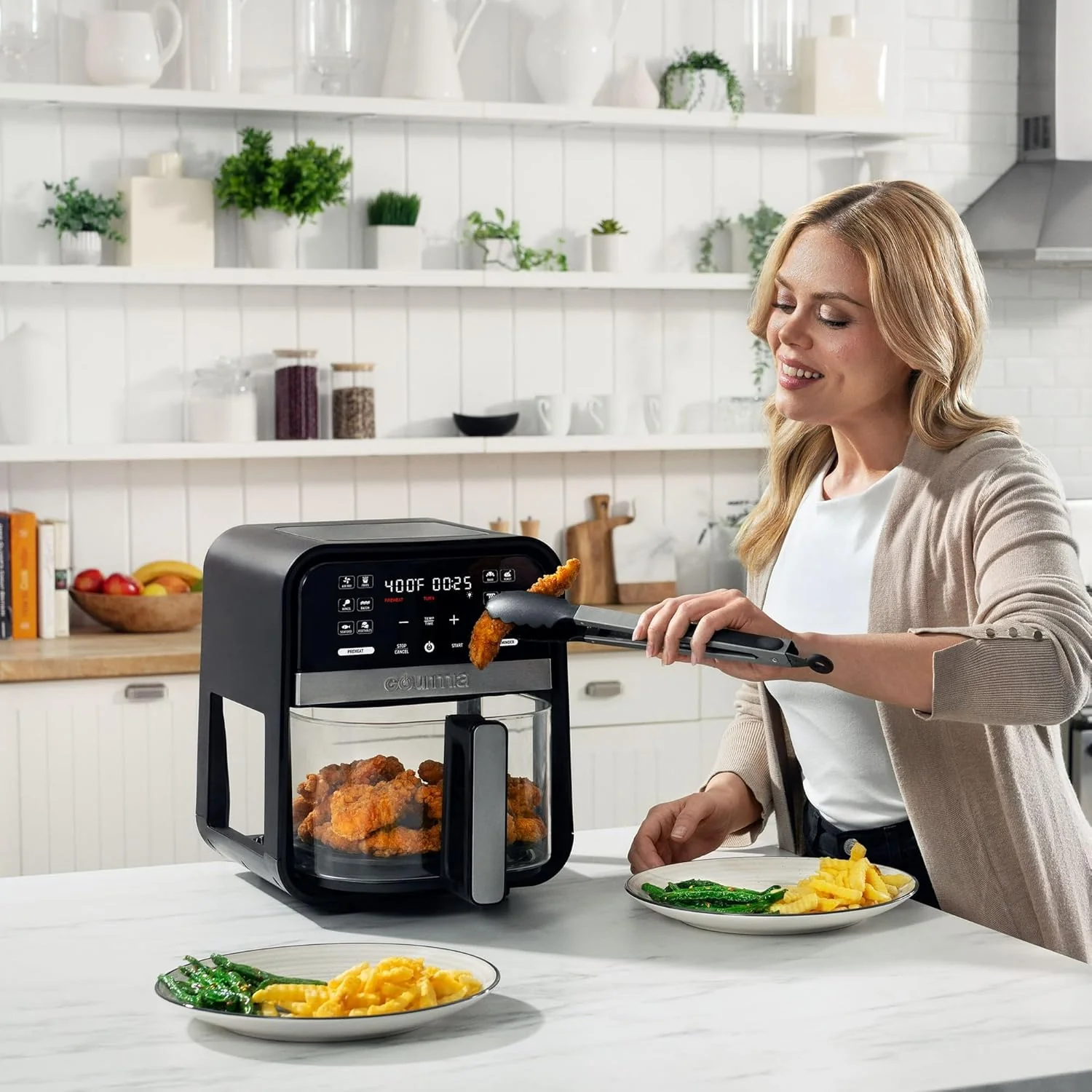 Digital Air Fryer With Glass Basket, Black - Image 4
