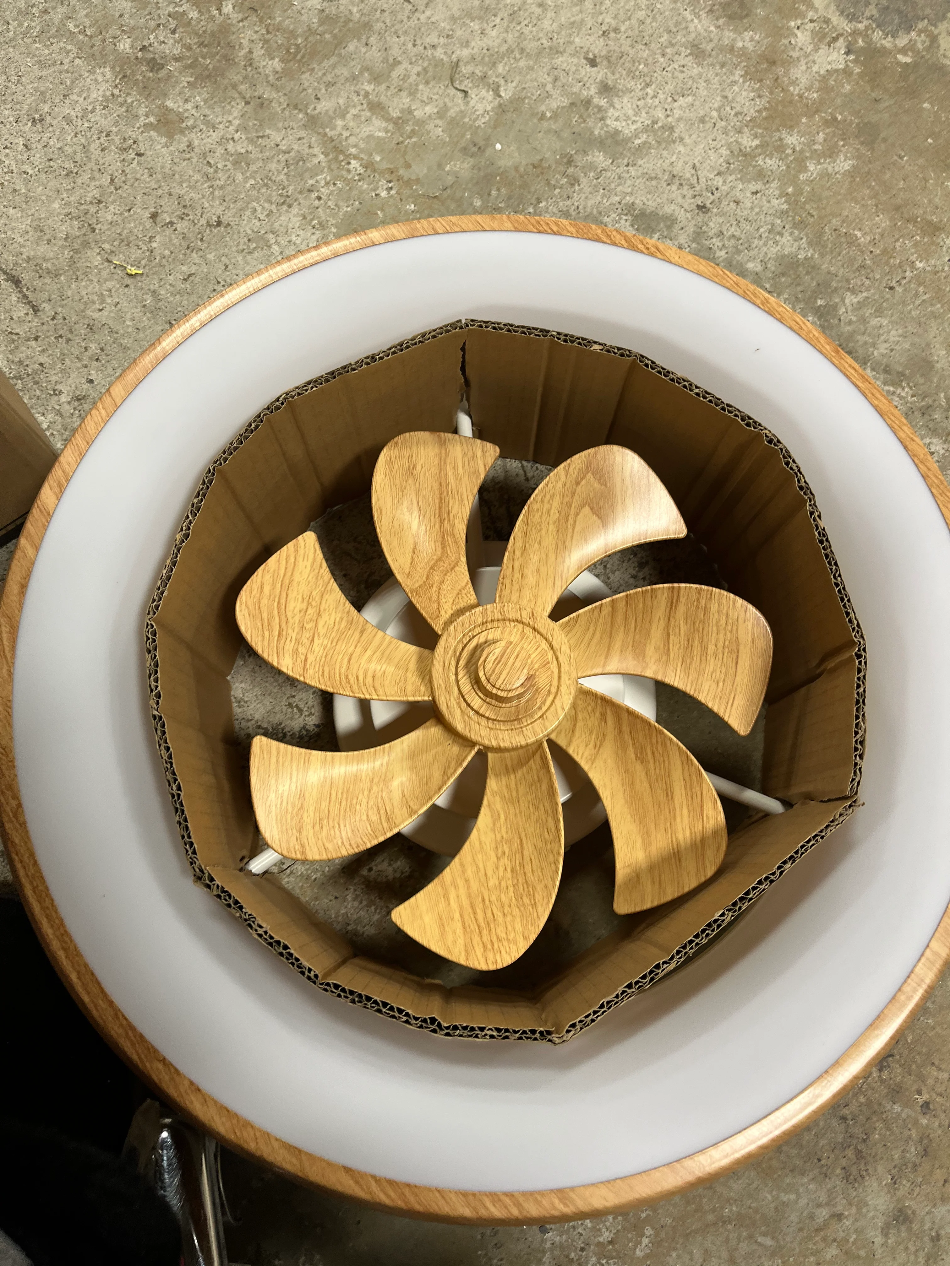 Dimmable Integrated LED RGB Smart Indoor Woodgrain Low Profile Ceiling Fan with Light - Image 8