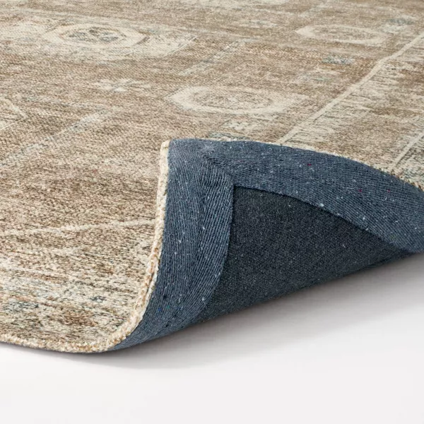 Distressed Persian Woven Area Rug Brown 5'x7' - Image 3