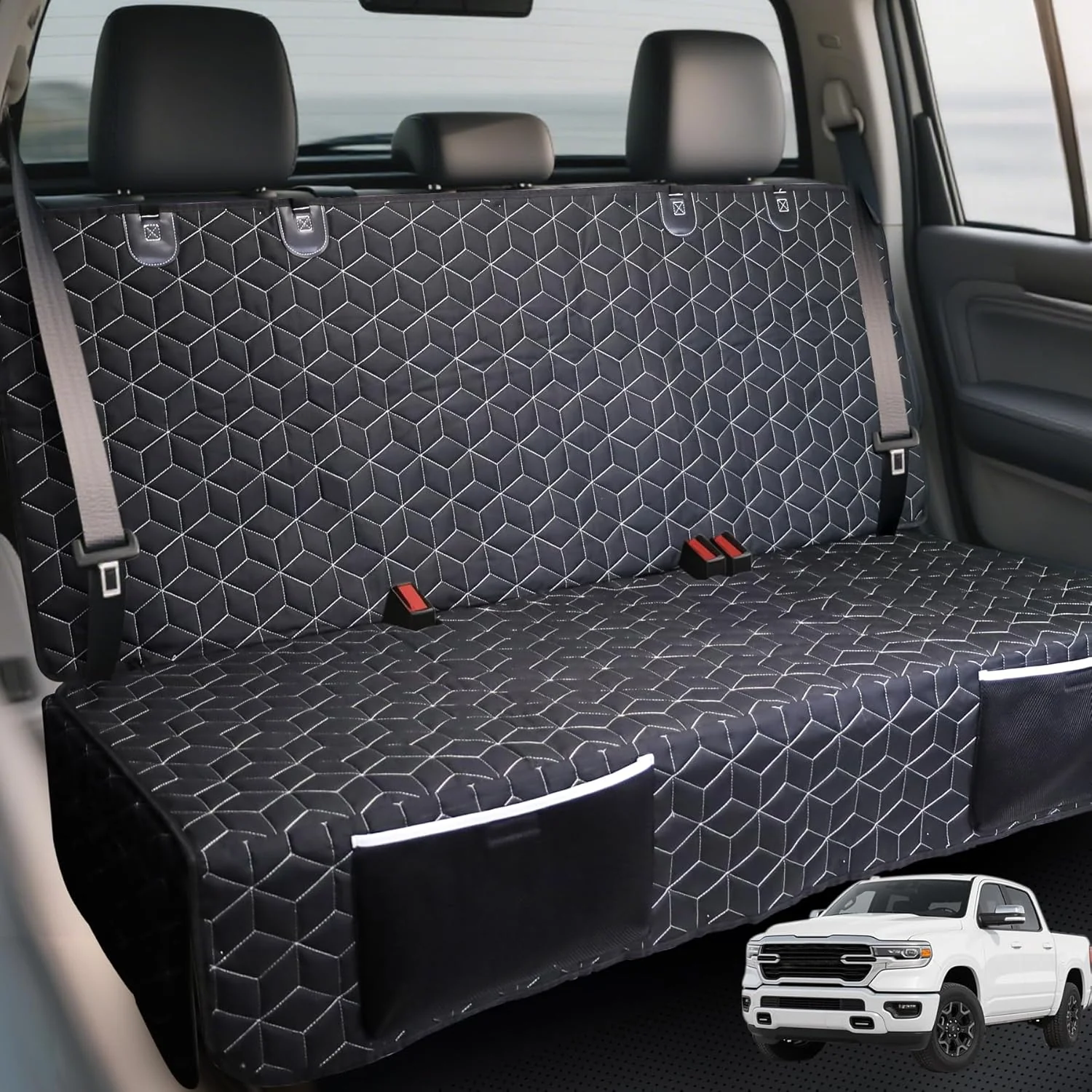 Dog Car Seat Covers for Back Seat, Waterproof Pet Bench Seat Covers