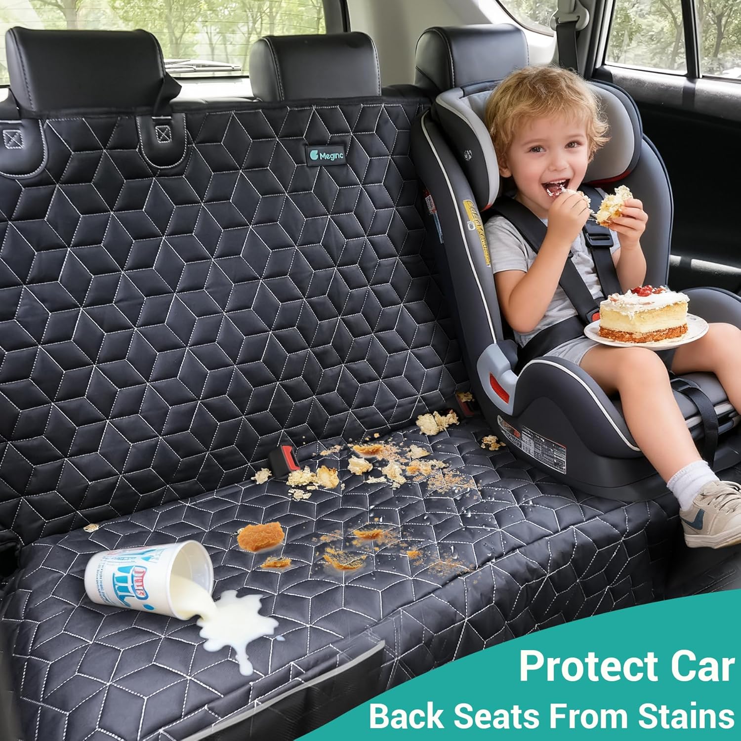 Dog Car Seat Covers for Back Seat, Waterproof Pet Bench Seat Covers - Image 5