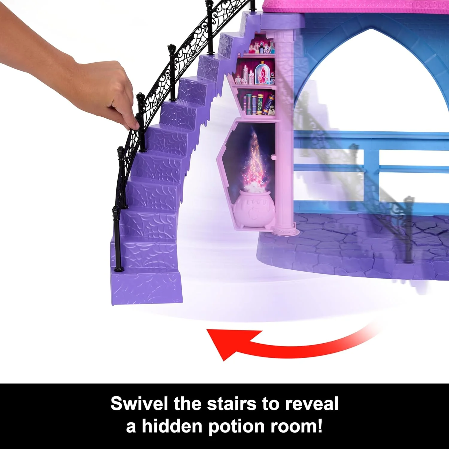 Doll House, Haunted High School Playset with 7 Play Areas - Image 3
