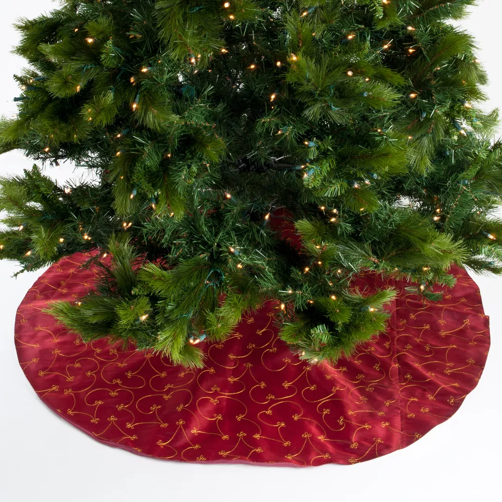 Embroidered Design Christmas Tree Skirt final cut - Image 4