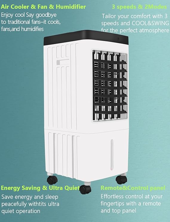Evaporative Air Cooler, 3-IN-1 Portable Air Conditioners