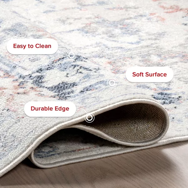 Everlee Faded Persian Pet Friendly Machine Washable Area Rug 9'x12' - Image 2