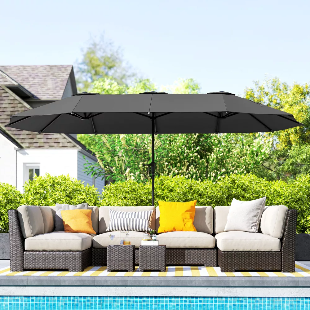 Outsunny 13' Extra Large Patio Umbrella, - Image 4