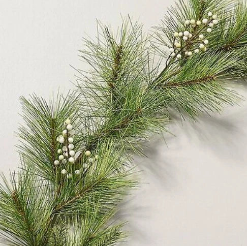 Faux Needle Pine and Snowberry Christmas Garland, final cut - Image 3