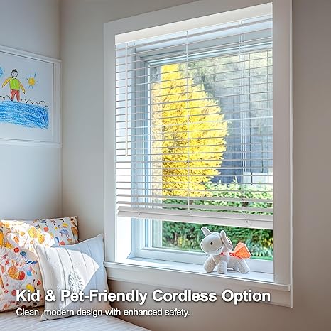 Faux Wood, Window, Wood, Shades, Treatments , Blinds, Basic White - Image 3