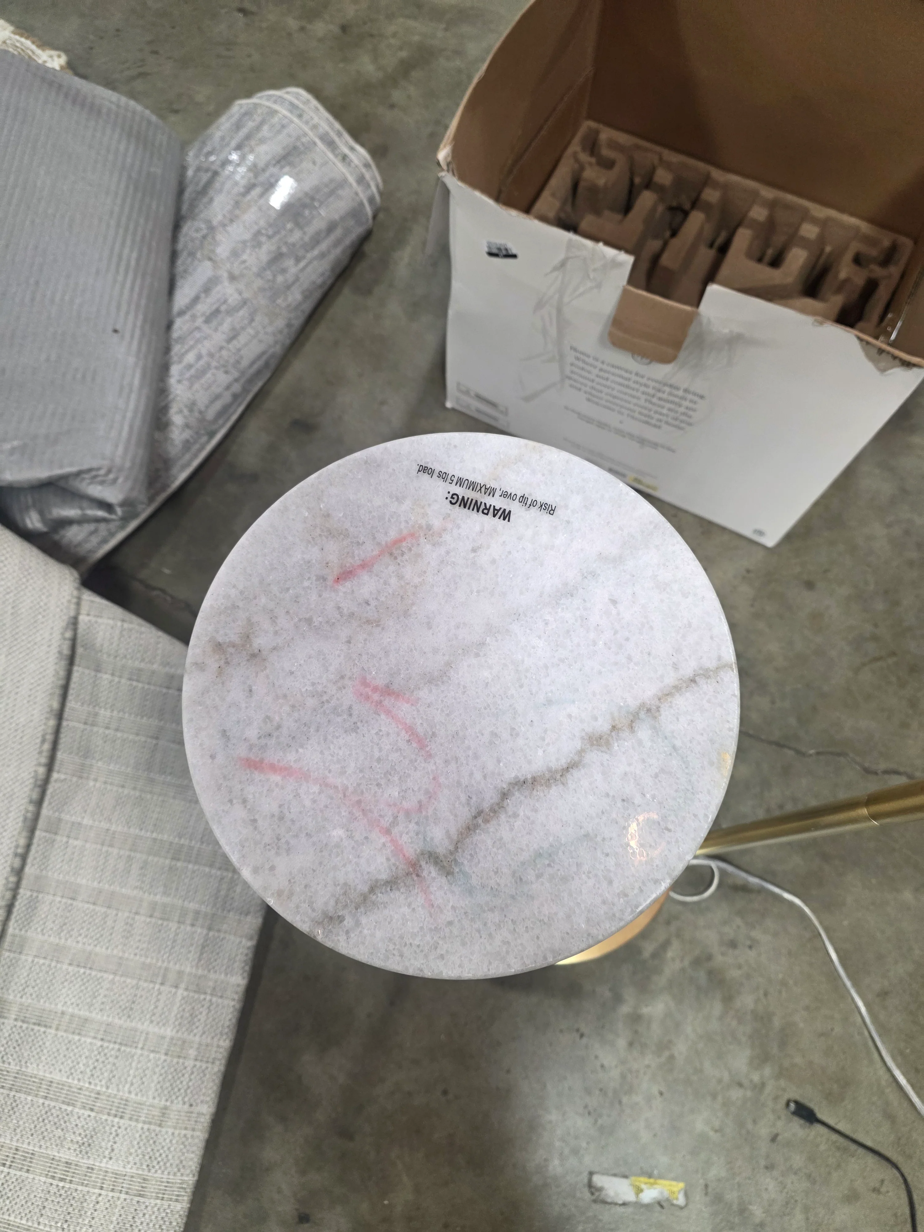 Floor Lamp with Marble Table - Image 5