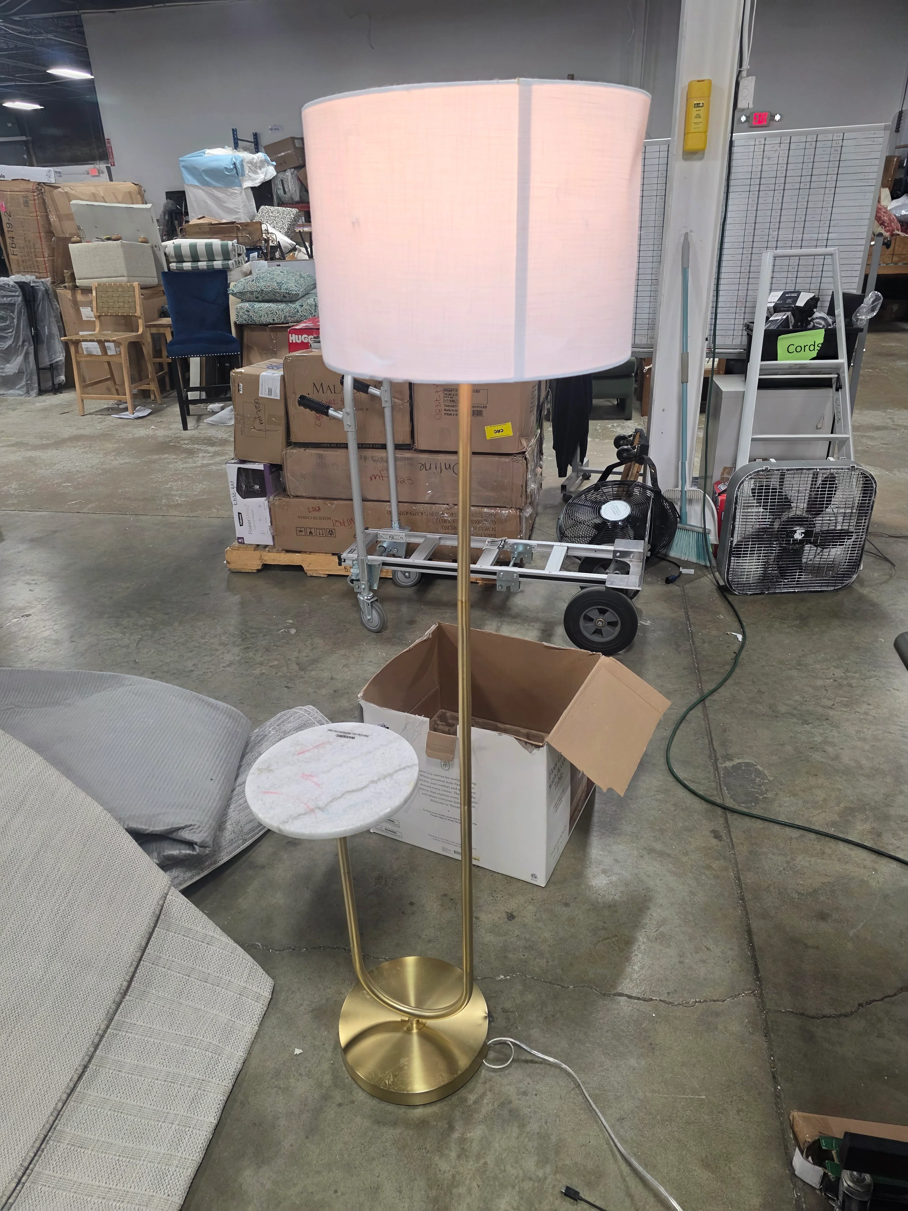 Floor Lamp with Marble Table - Image 8