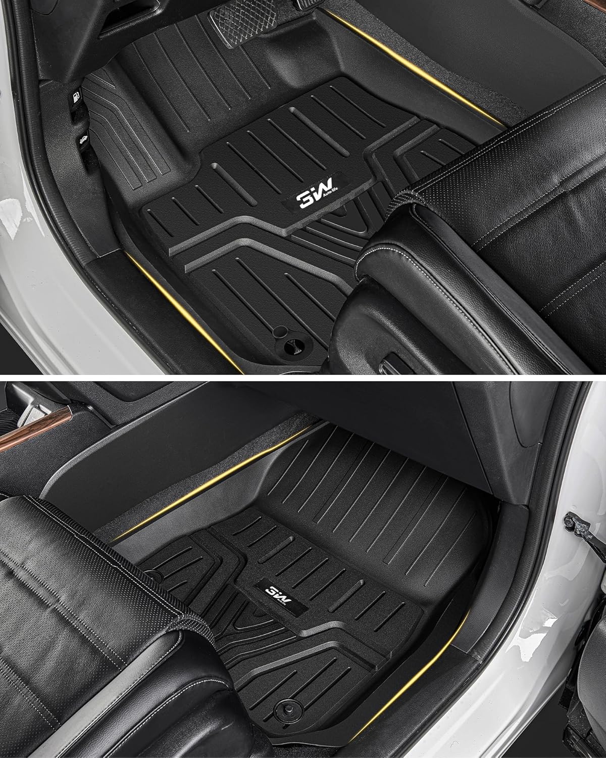 Floor Mats and Cargo Liner Fit for Honda Pilot Full Set Mats Black - Image 2