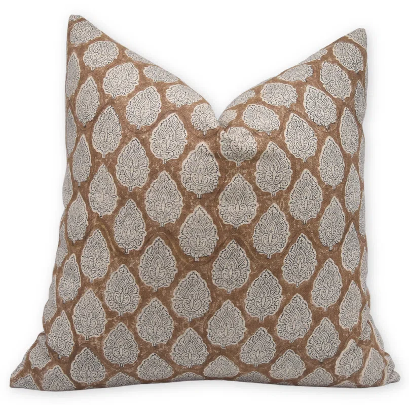 Floral Linen Indoor/Outdoor Pillow Cover - Image 2