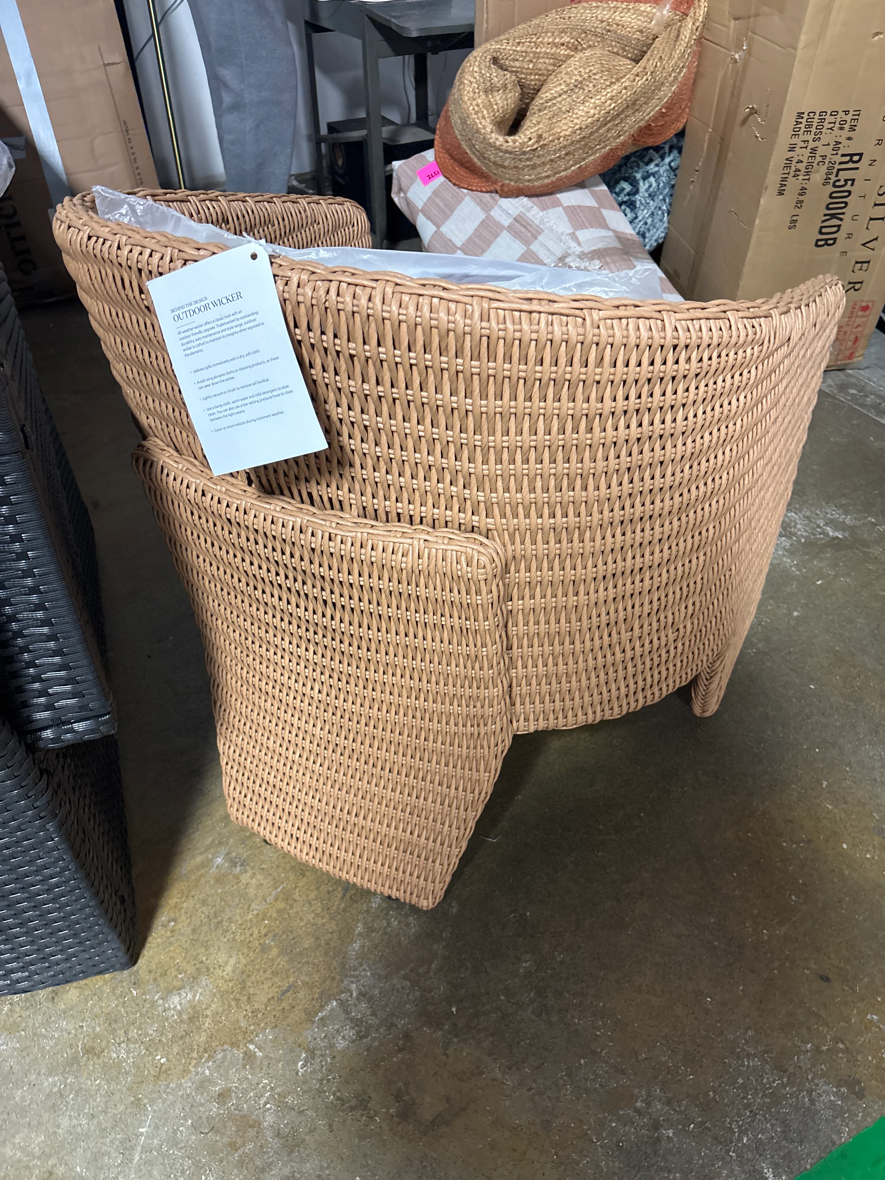France&Son Faith Outdoor Chair Vintage Natural SHOWROOM ITEM - Image 5
