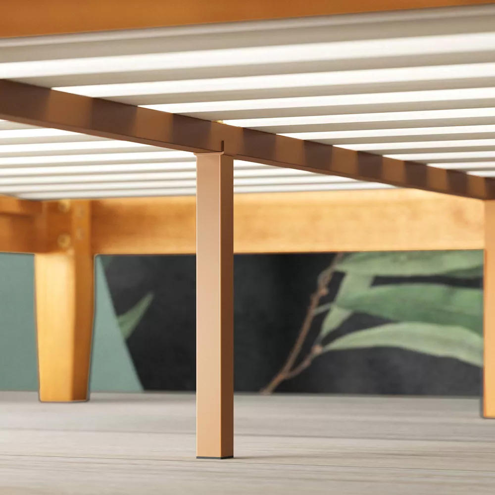 Full Alexia Standard Wood Platform Bed Frame Natural - Image 2