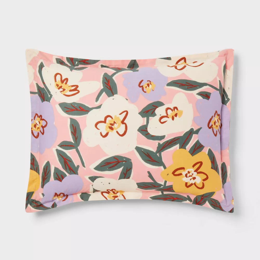 Flower/Plaid Reversible Kids' Comforter Set Full/Queen - Image 2