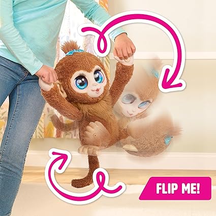 furReal Peanut The Playful Monkey Interactive Toy, Realistic Plush, Kids Toys - Image 3