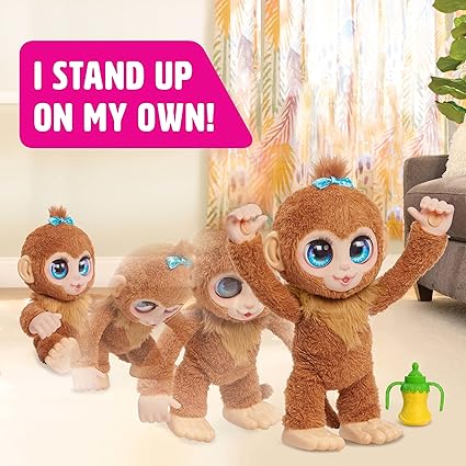 furReal Peanut The Playful Monkey Interactive Toy, Realistic Plush, Kids Toys - Image 4