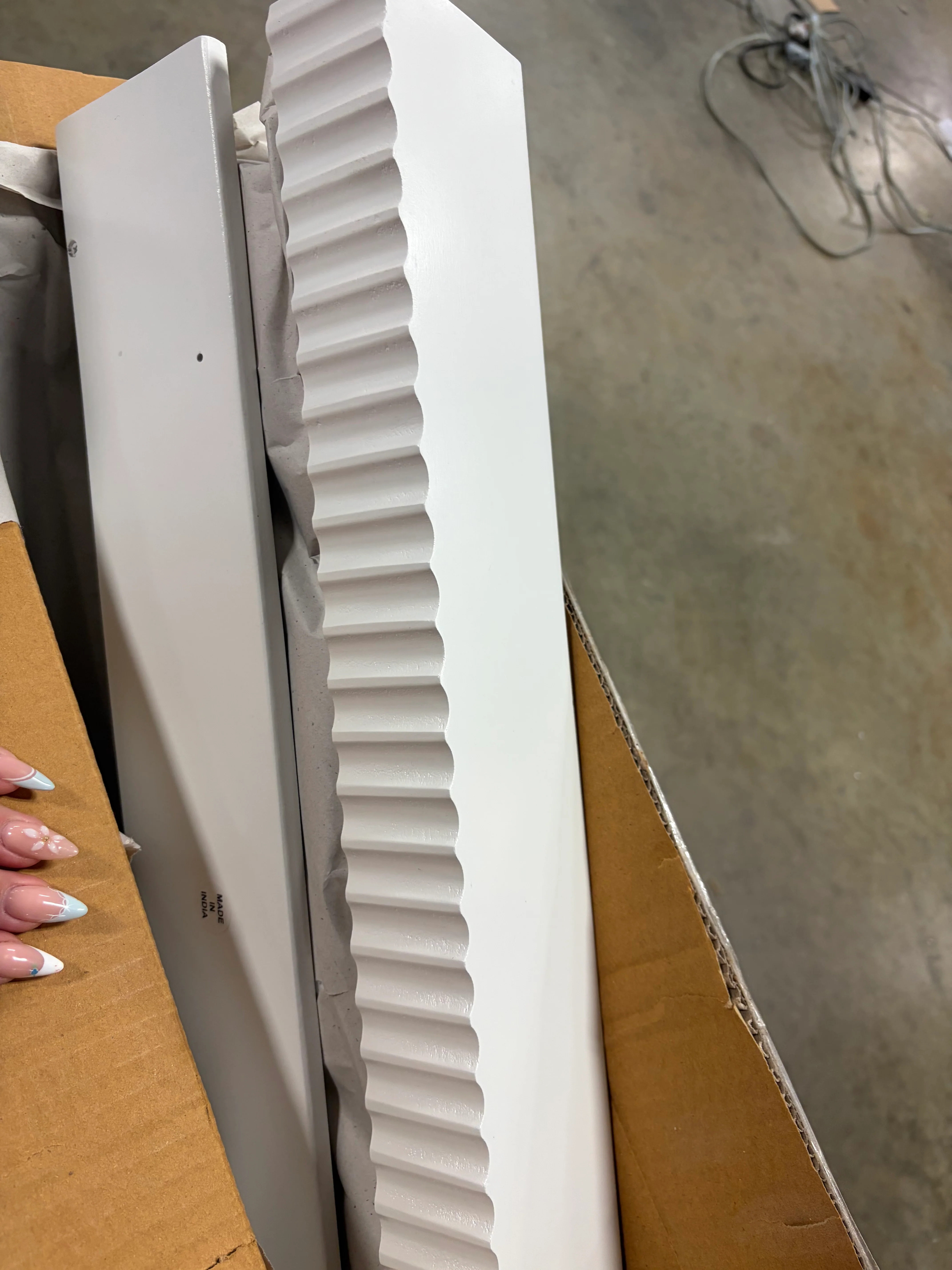 Modern Wood Photo Display Ledges Set of 2 White - Image 6