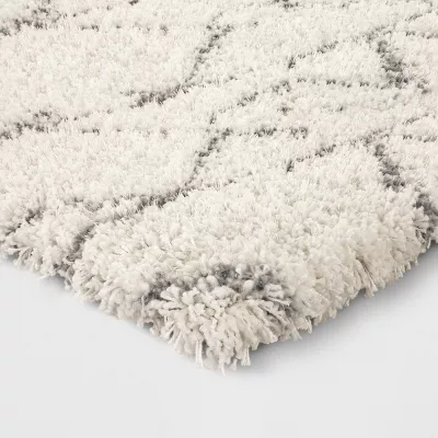 Geometric Design Woven Rug - 5'x7', - Image 3