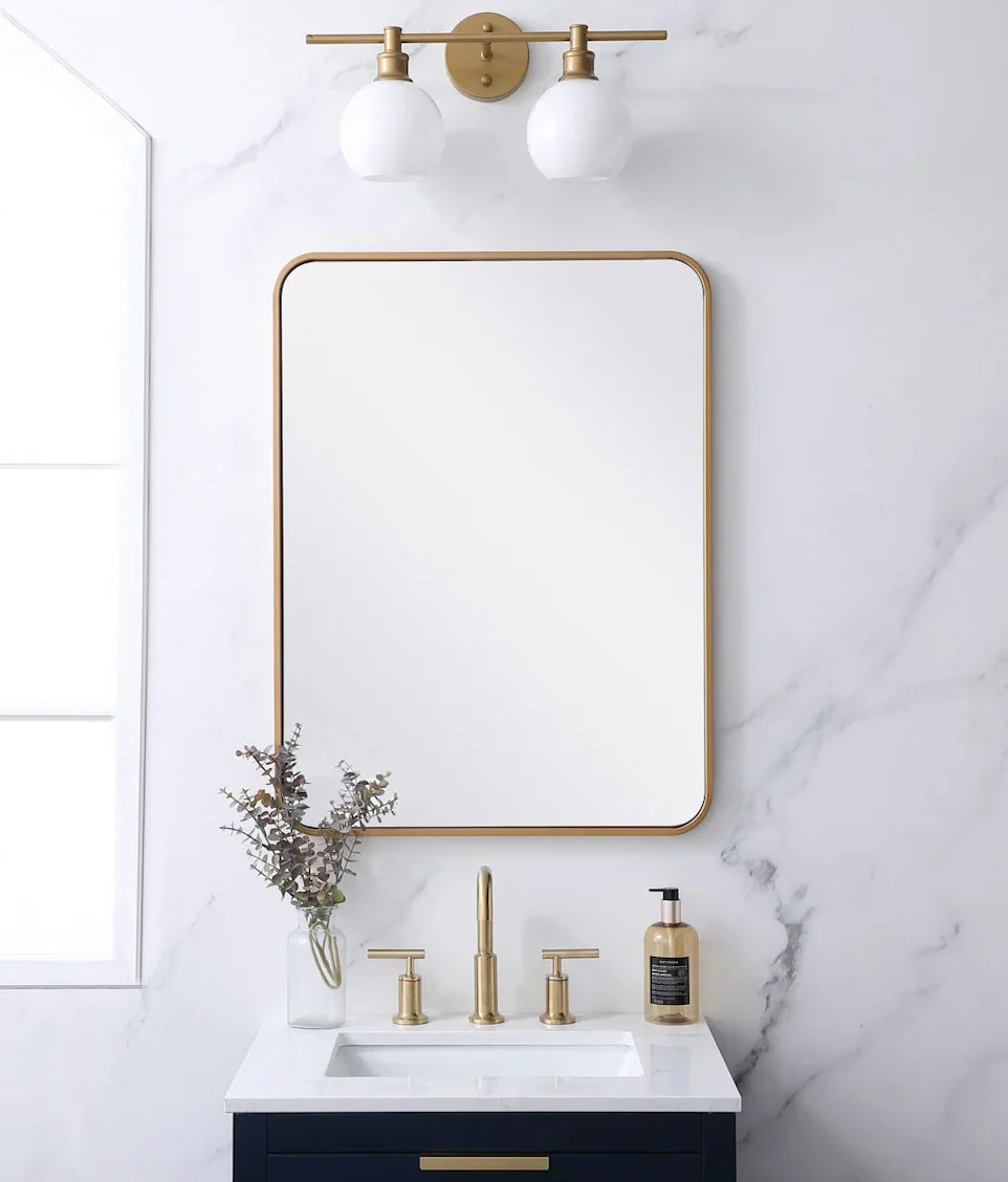 Gold Framed Full Length Wall Mirror 32x24