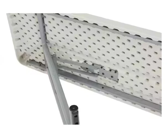 Grey Plastic Smooth Surface Folding Seminar Table - Image 3