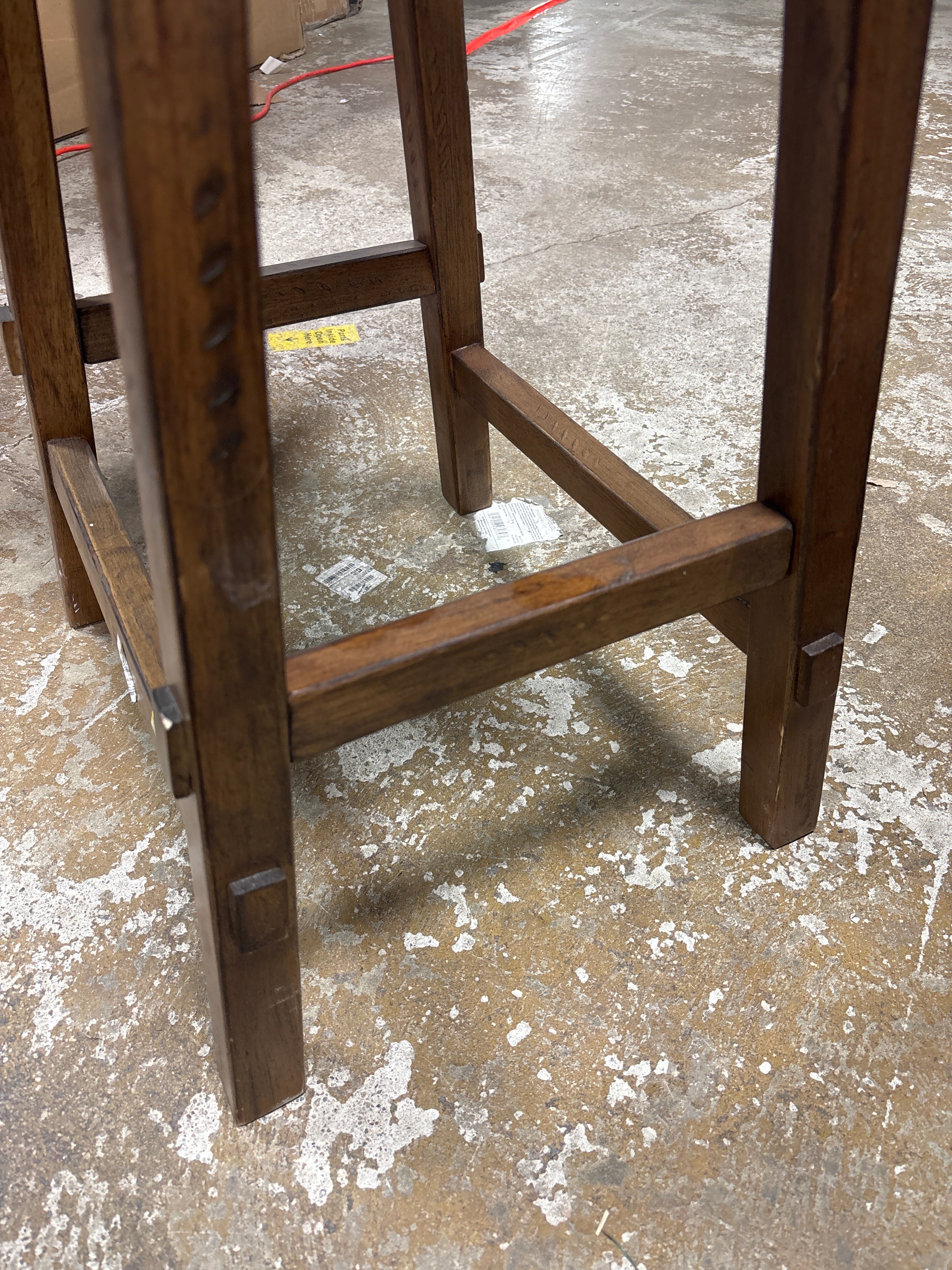 Halifax 24" Farmhouse Wood Counter Height Barstool with Footrest SHOWROOM ITEM - Image 5
