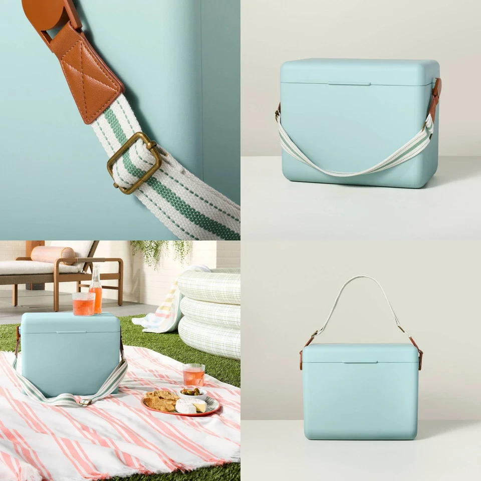 Hard-Sided Portable Cooler Light Blue - Image 2