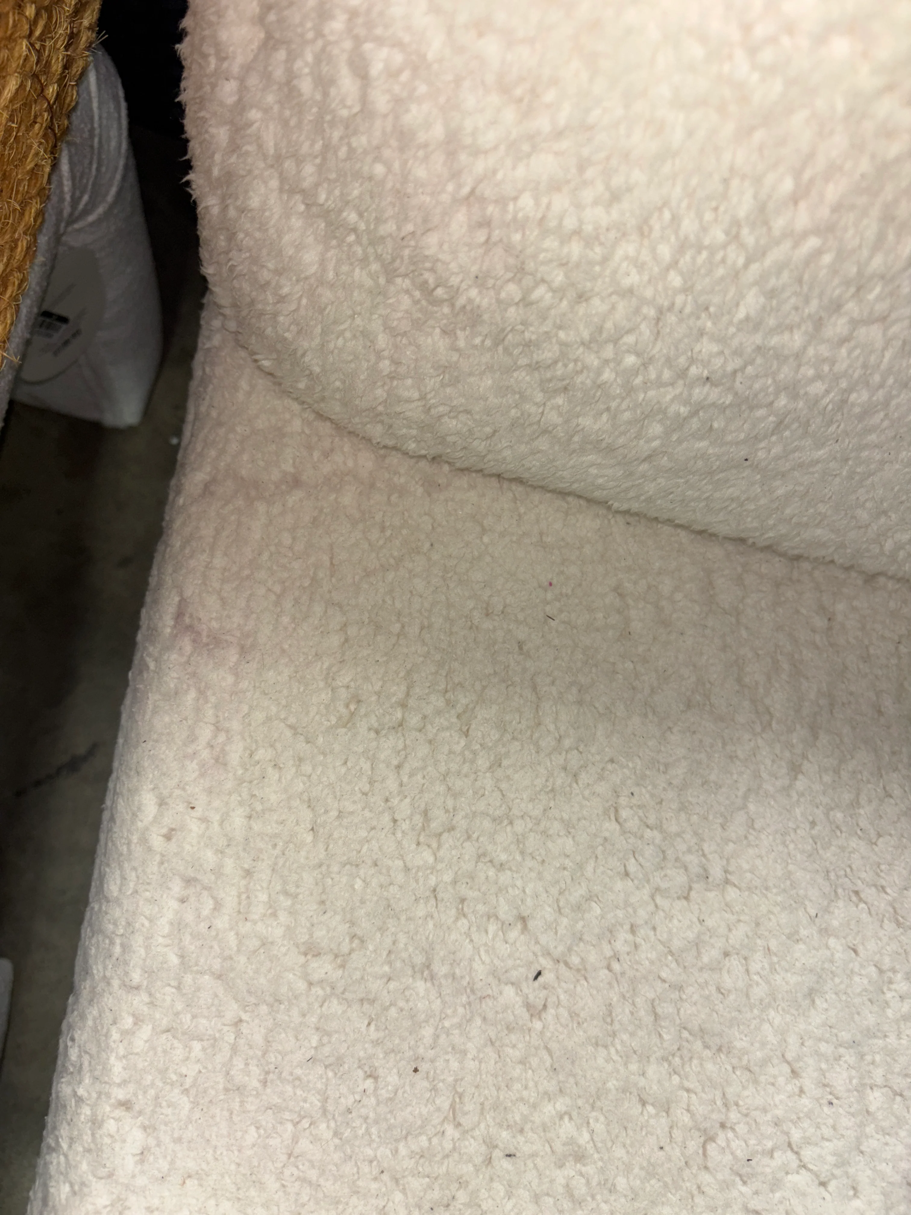 Harper Faux Fur Slipper Chair - Cream Boucle SHOWROOM ITEM - Image 5