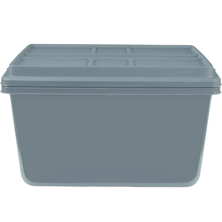 Plastic Storage Tote, Smoke Blue, Set of 6 - Image 2