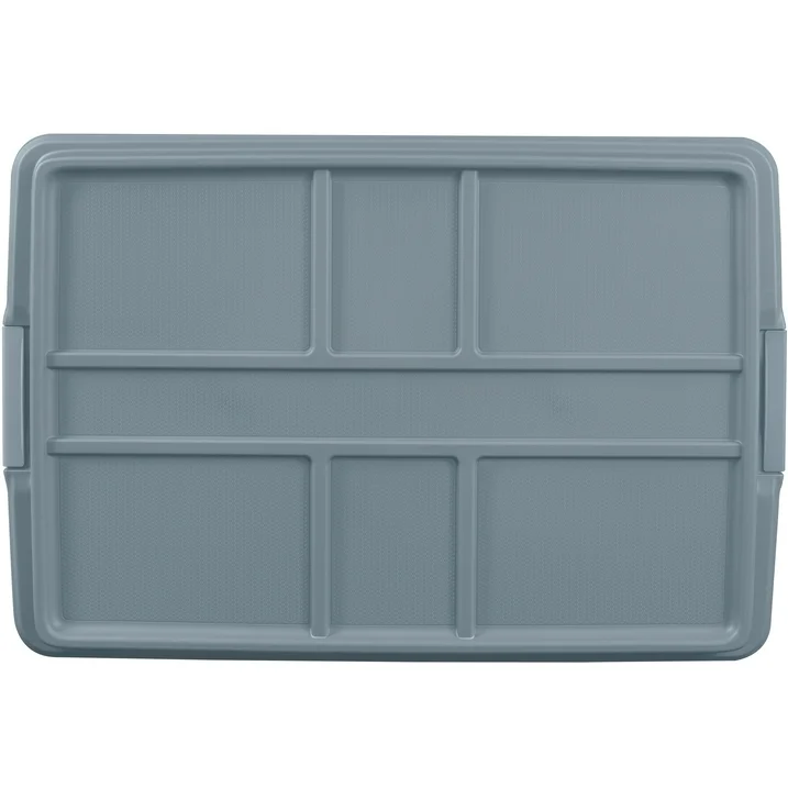 Plastic Storage Tote, Smoke Blue, Set of 6 - Image 4