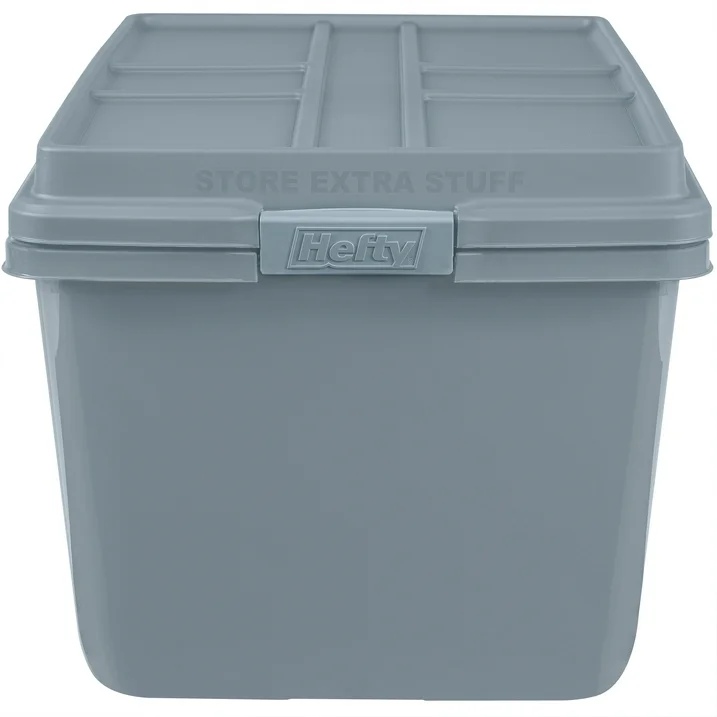 Plastic Storage Tote, Smoke Blue, Set of 6 - Image 5