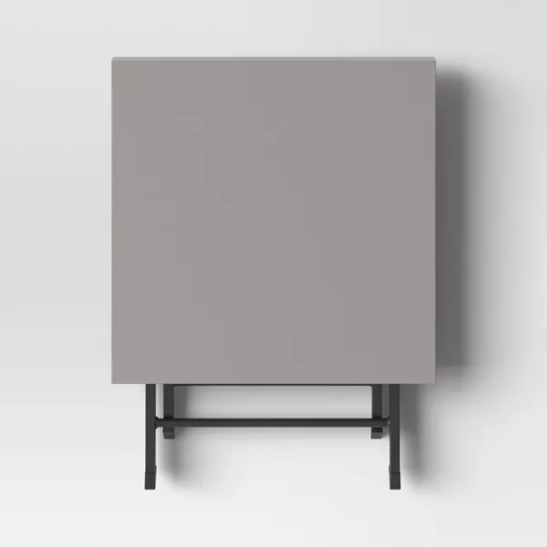 Henning Folding Patio Accent Table Brown - Image 3