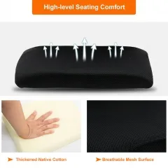 Home Office Chair Ergonomic Desk Chair Mesh Computer Chair with Lumbar Support Armrest Executive Rolling Swivel Adjustable Mid Back Task Chair, Black - Image 5