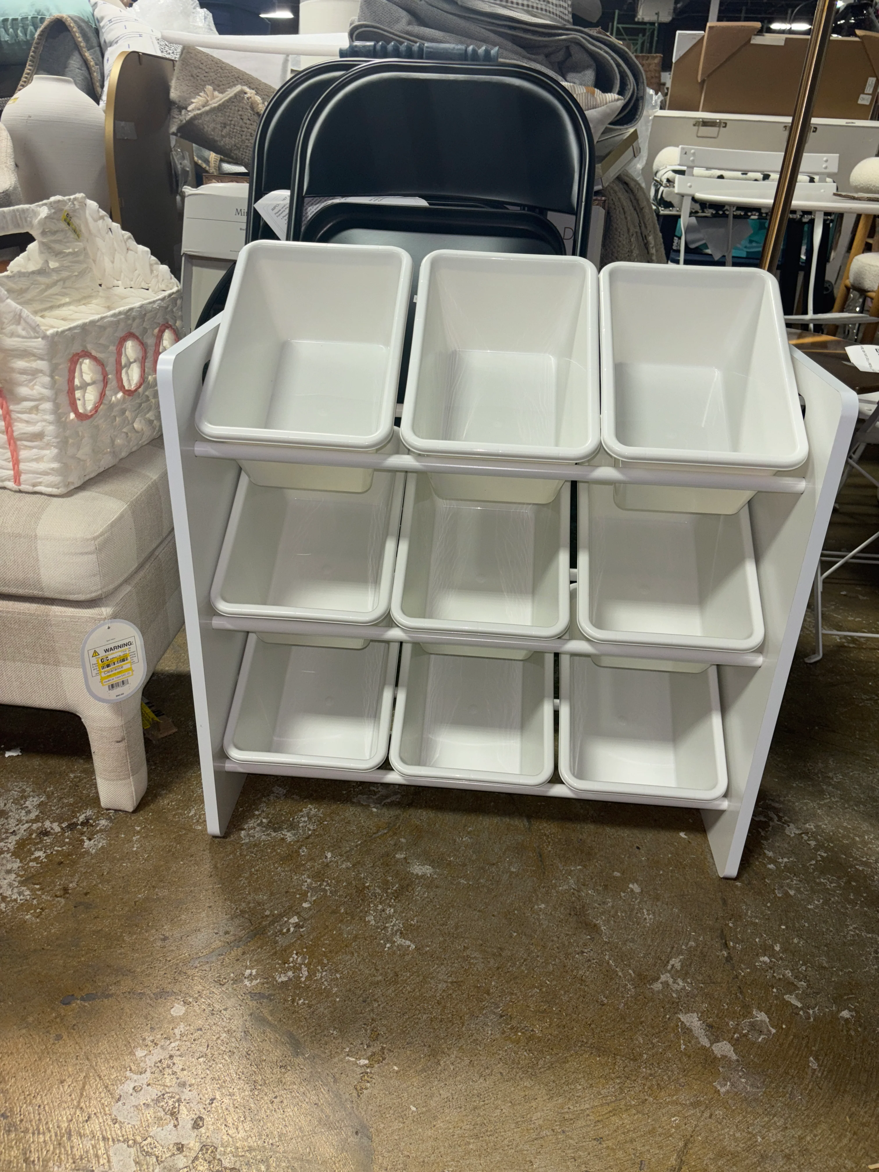 Humble Crew Cambridge Kids' 9-Bin Toy Storage Organizer - White SHOWROOM ITEM - Image 3